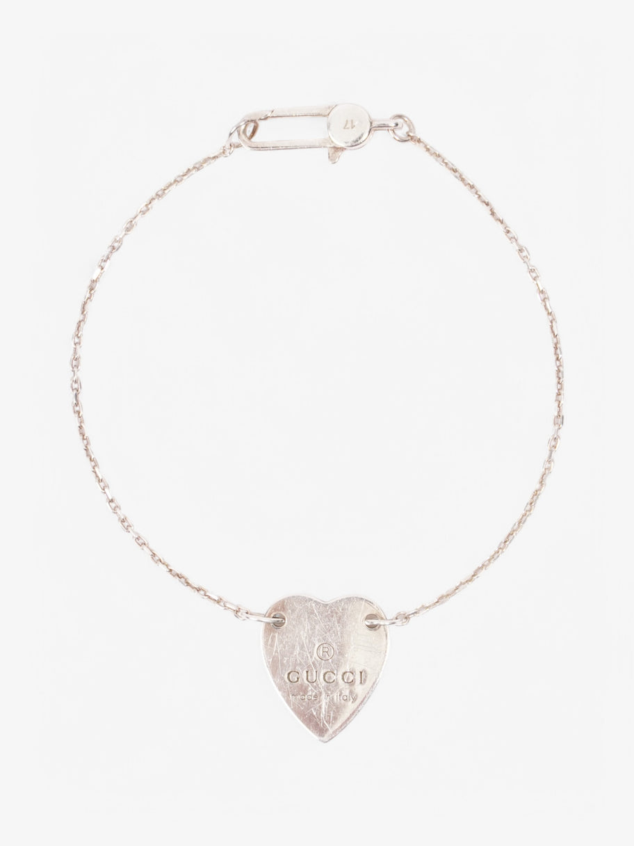 Gucci Trademark Heart Bracelet Silver Silver Sterling 17 Image 1