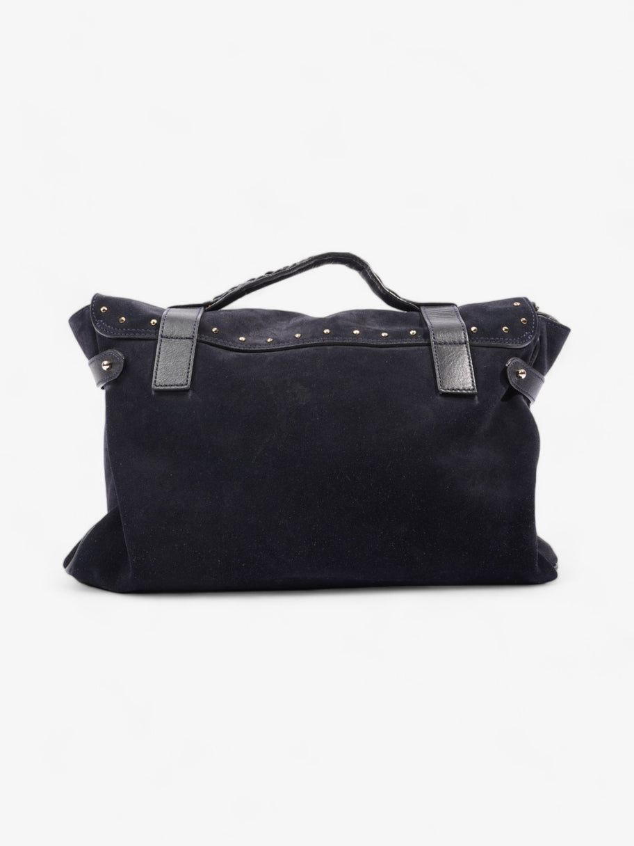 Mulberry Alexa Tassel Satchel Navy Suede Image 4