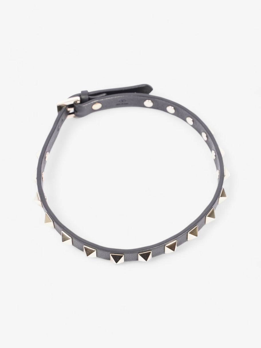 Valentino Rockstud Bracelet Black / Gold Leather Image 5