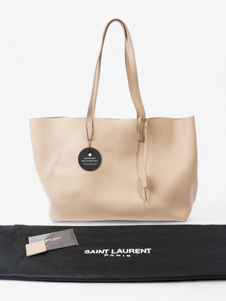 Saint Laurent Shopping Tote Beige Calfskin Leather Image 10