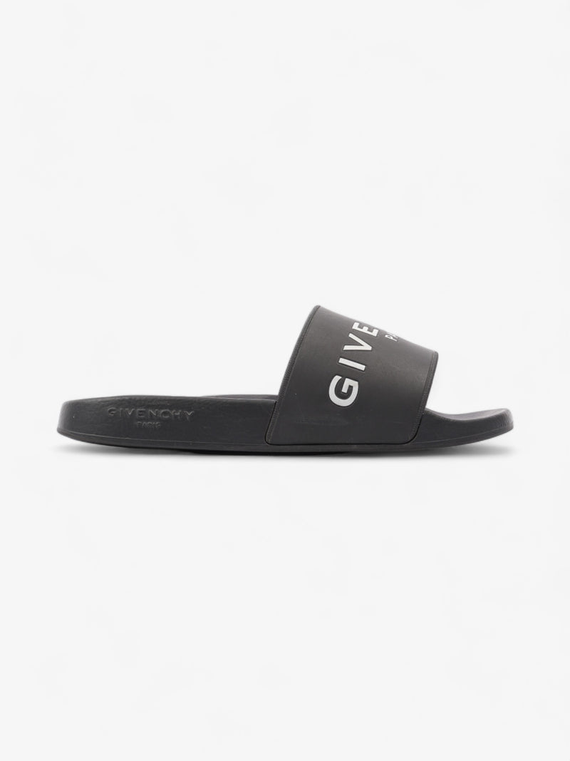  Givenchy Pool Logo Slides Black / White Rubber EU 40 UK 6