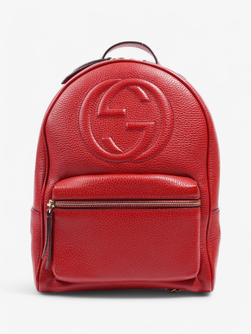  Gucci Soho Disco Backpack Red Leather