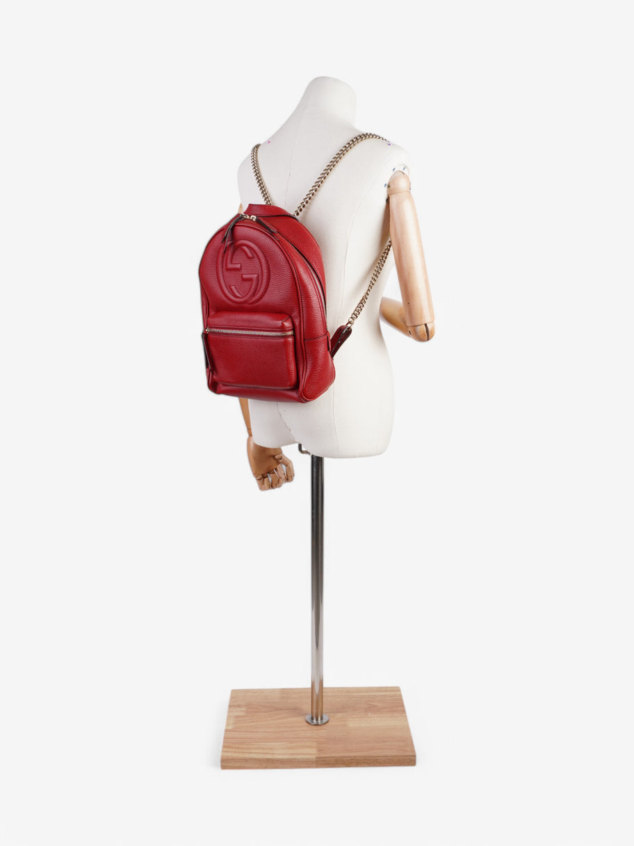 Gucci Soho Disco Backpack Red Leather Image 2