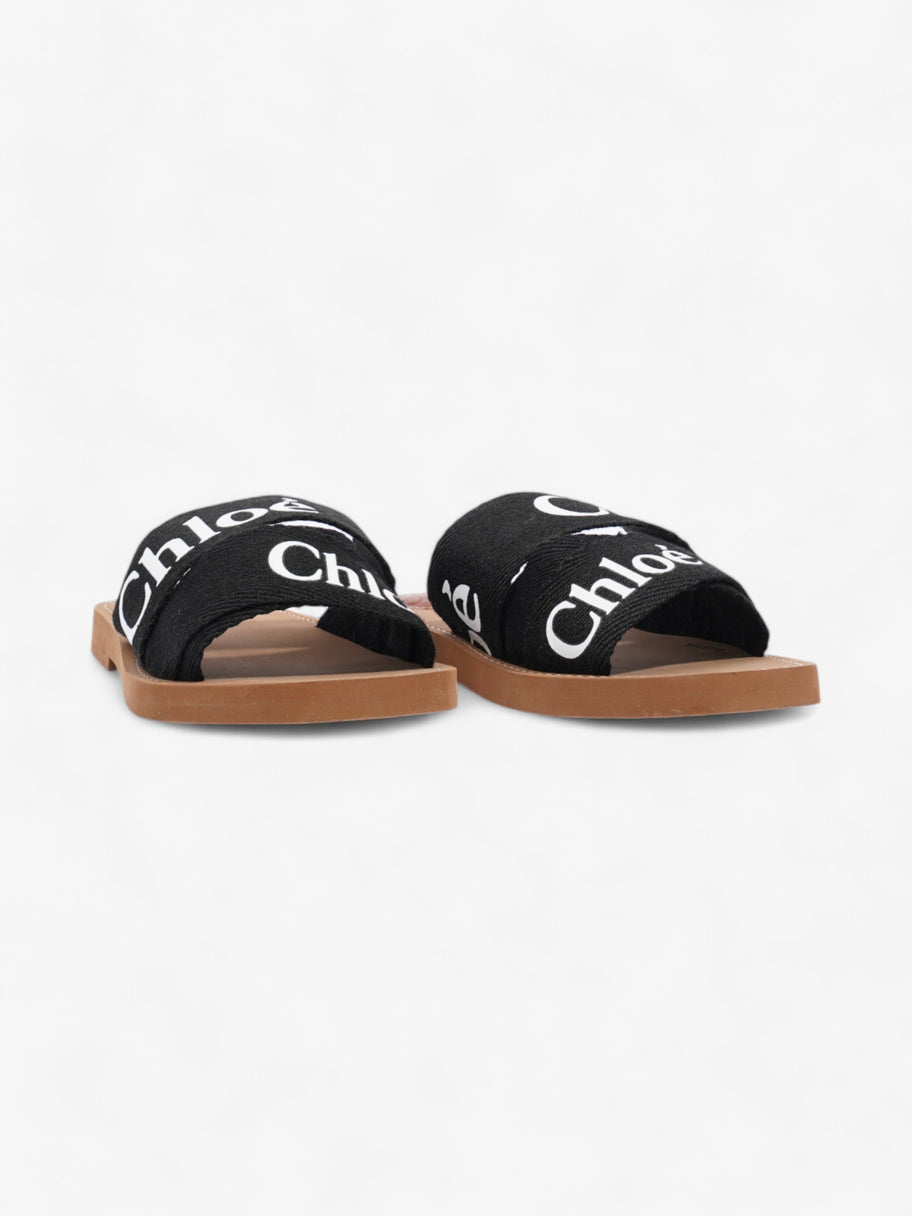 Chloe Woody Slides Black / White Cotton EU 40 UK 7 Image 2