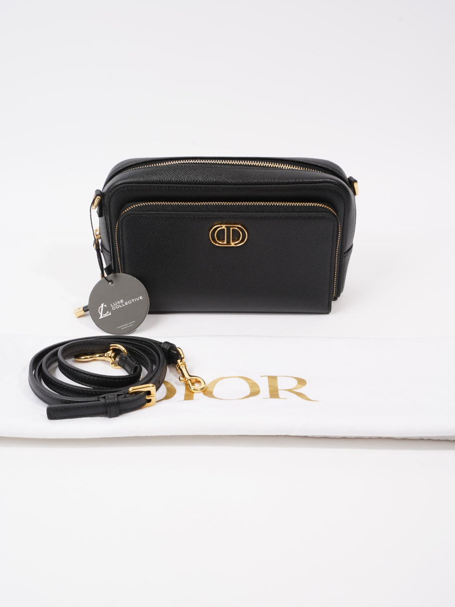 Christian Dior Caro Double Pouch Bag Black Leather Image 10