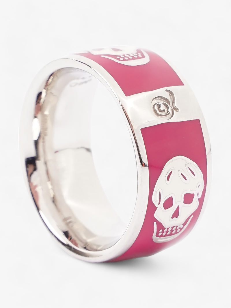  Skull Ring Purple / Silver Base Metal XL (5.4cm Circumference)