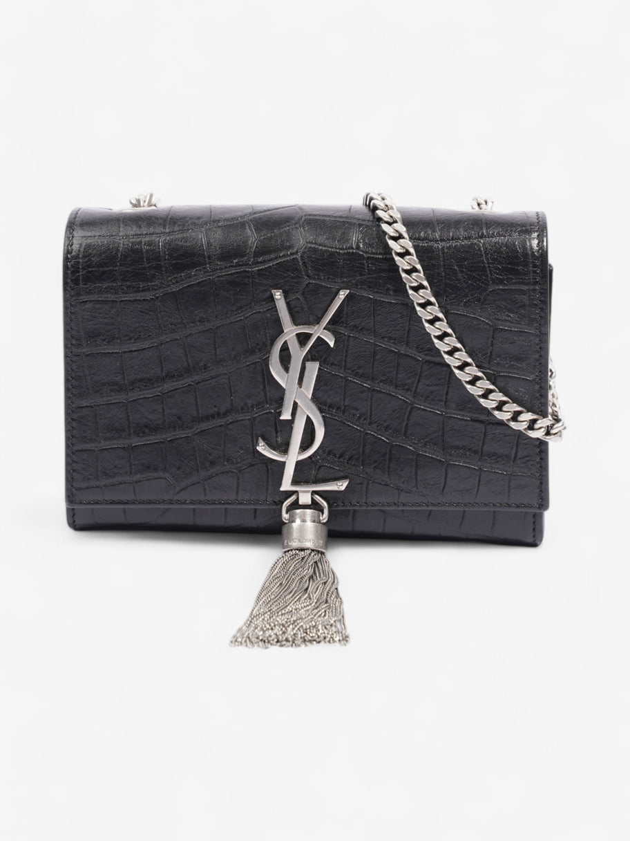 Saint Laurent Kate Tassel Bag Black Embossed Leather Small Image 1