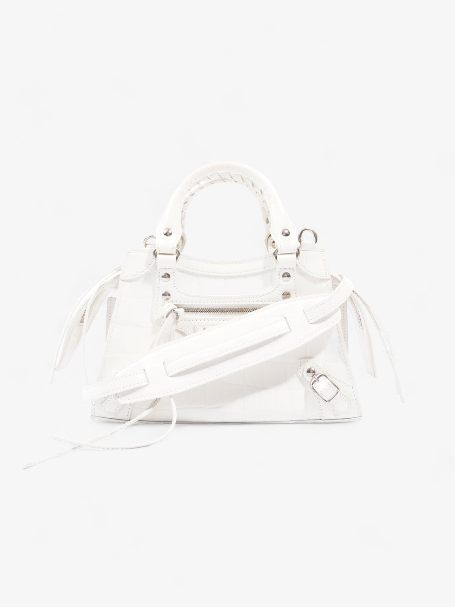 Balenciaga Neo Classic Mini White Embossed Leather Image 1