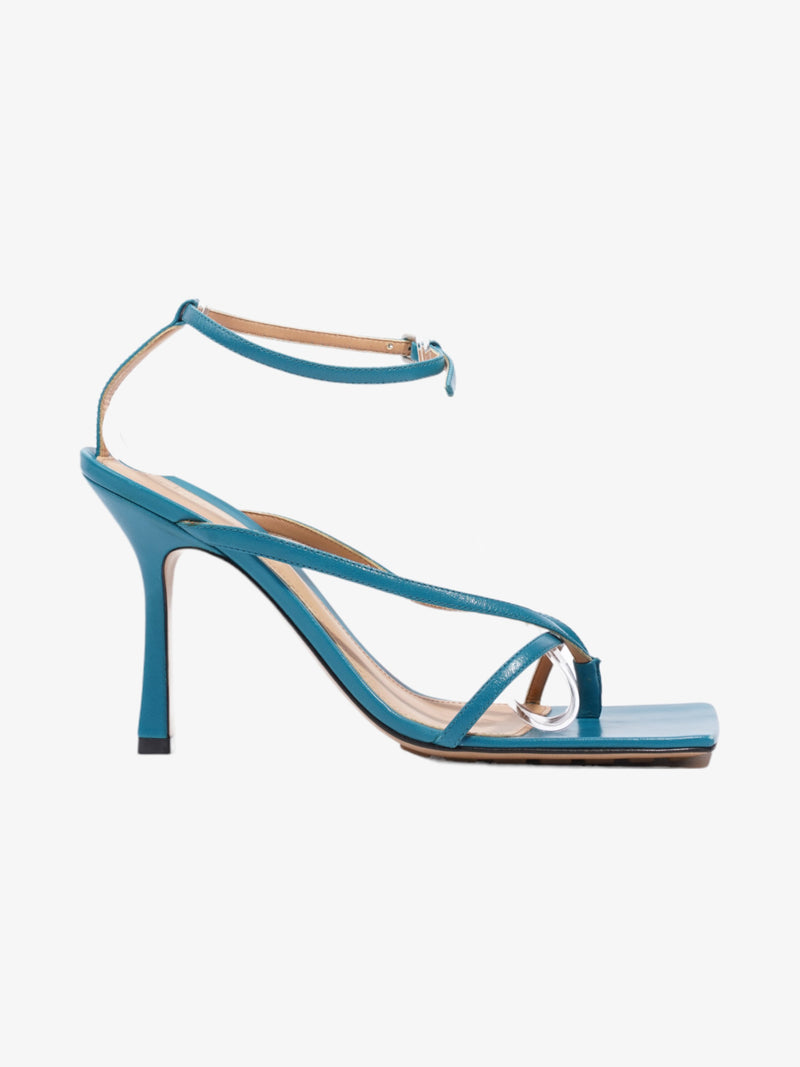  Bottega Veneta Stretch Sandal 95mm Blue Nappa Leather EU 38 UK 5