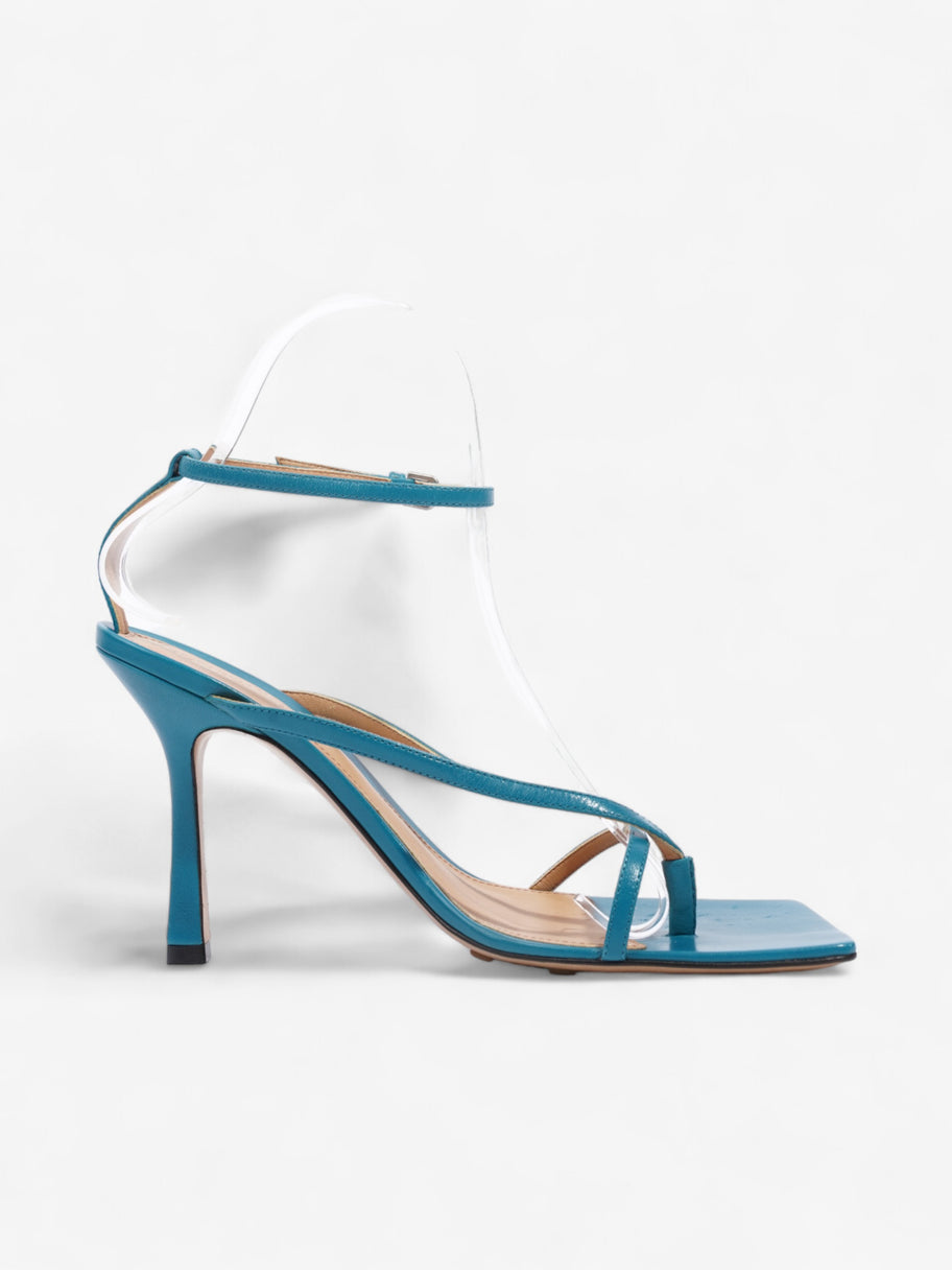 Bottega Veneta Stretch Sandal 95mm Blue Nappa Leather EU 38 UK 5 Image 4