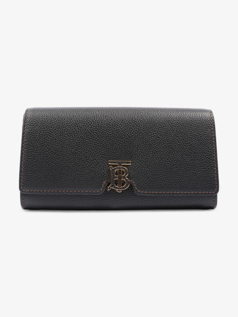 TB Continental Wallet Black Grained Leather Image 1