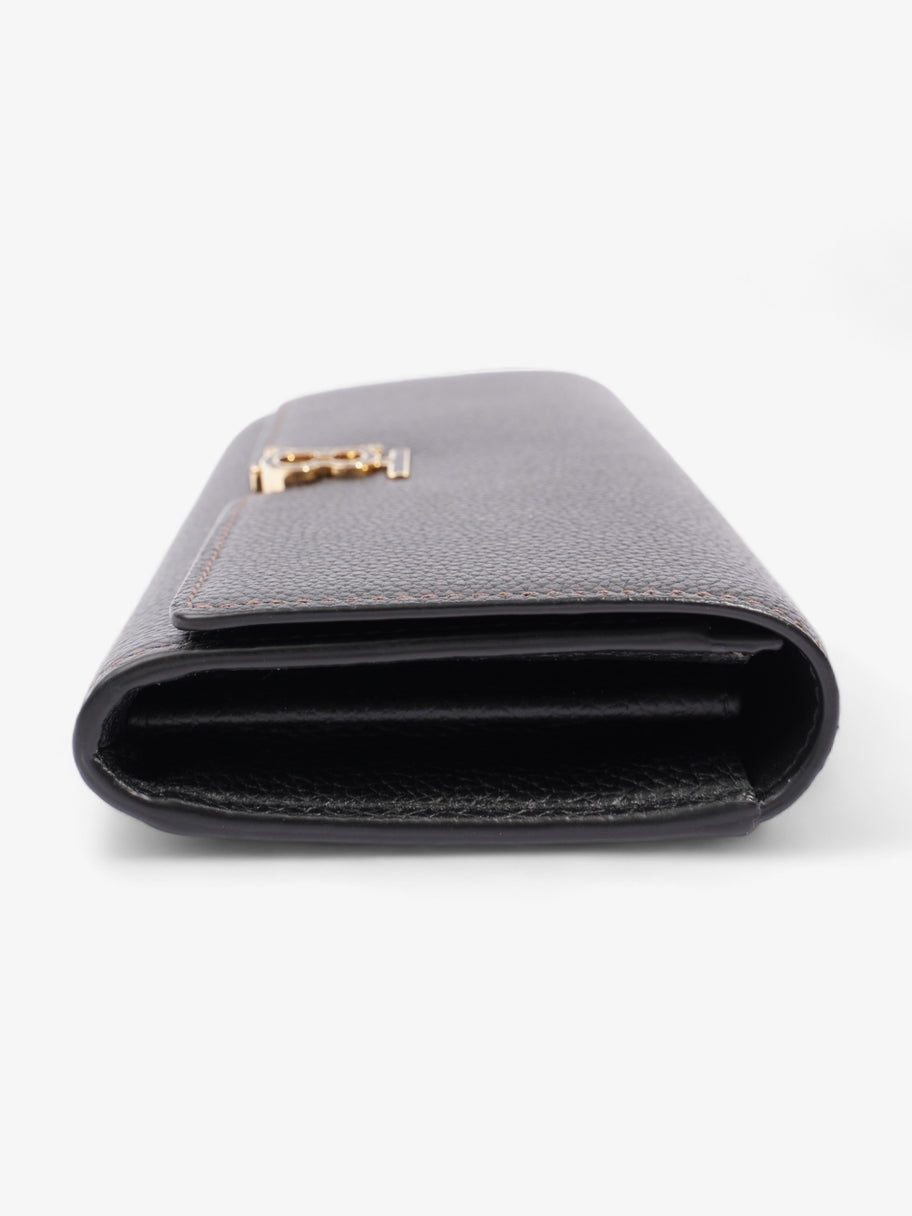 TB Continental Wallet Black Grained Leather Image 2