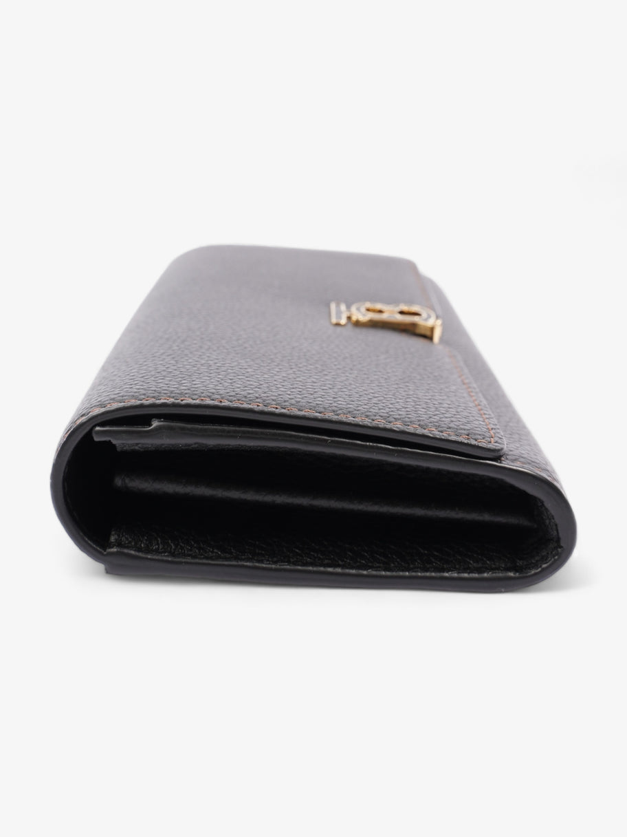 TB Continental Wallet Black Grained Leather Image 4