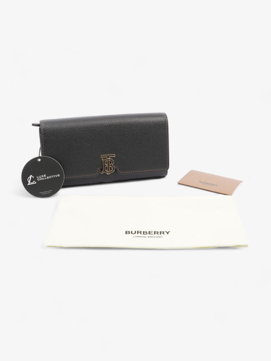 TB Continental Wallet Black Grained Leather Image 7