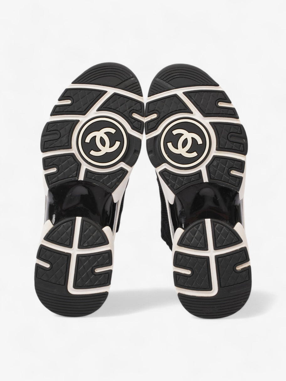 Chanel CC Logo Knit Sneaker Black Cotton EU 38 UK 5 Image 7