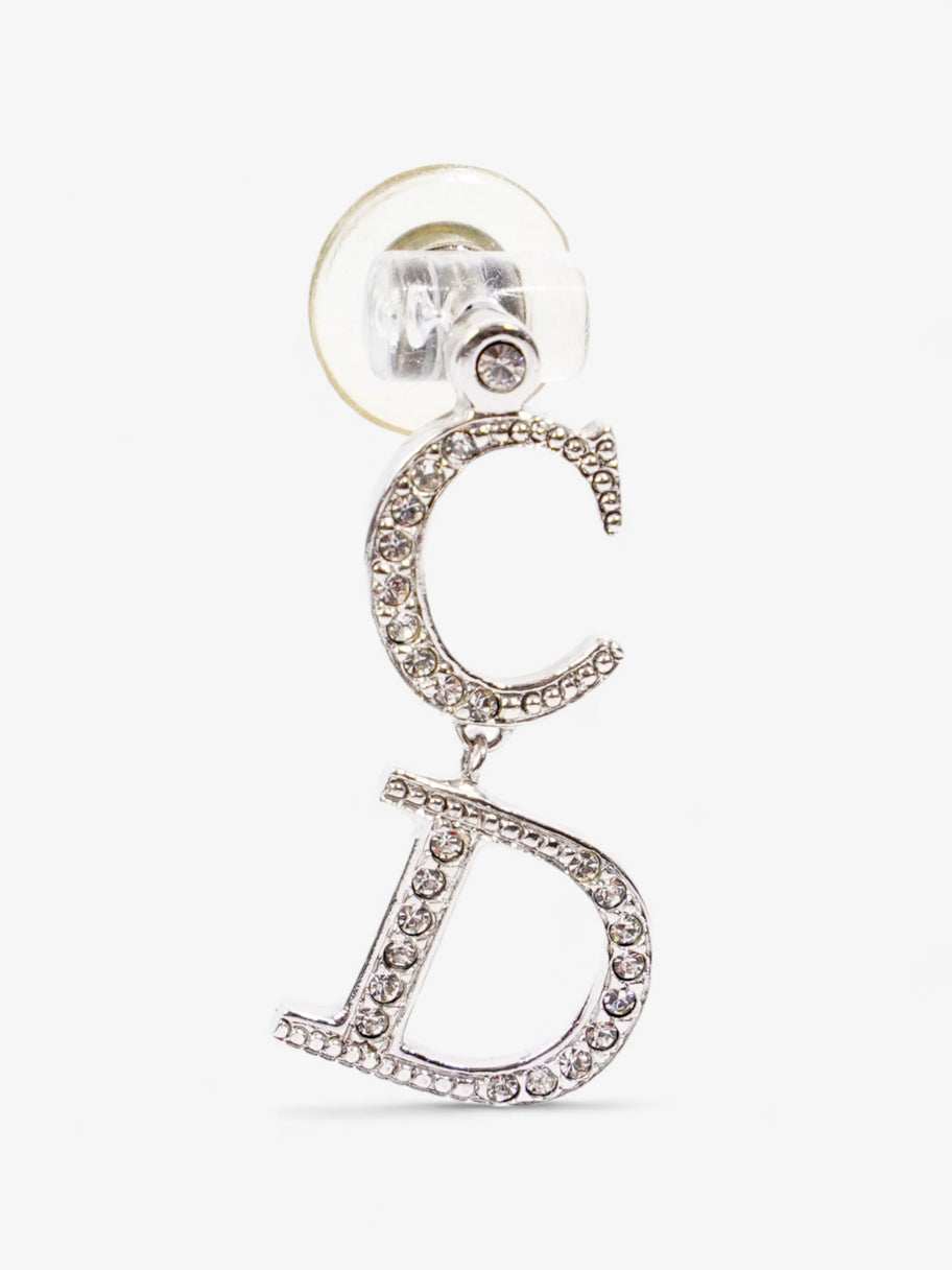 Christian Dior CD Logo Earrings Silver Base Metal Image 2