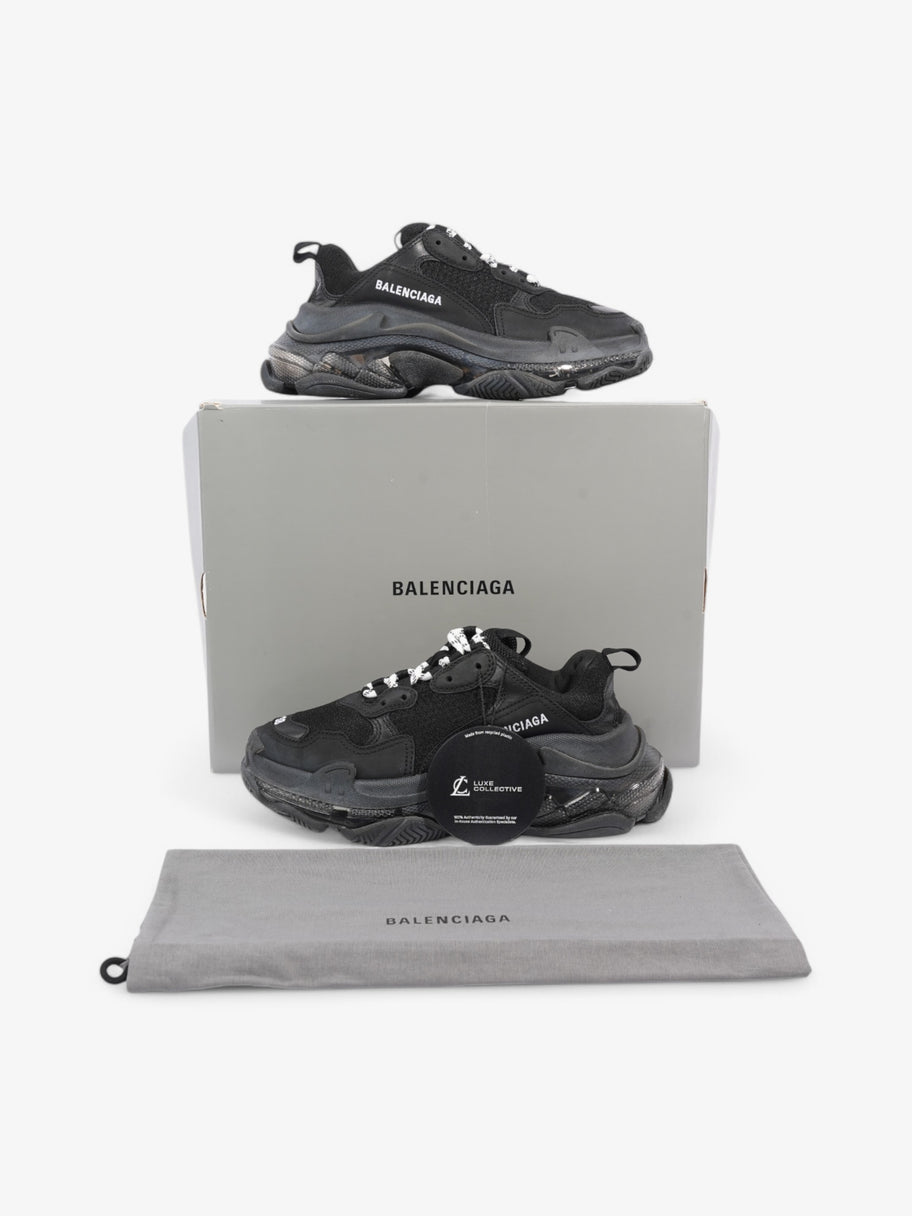 Balenciaga Triple S Clear Sole Black / White Mesh EU 38 UK 5 Image 10