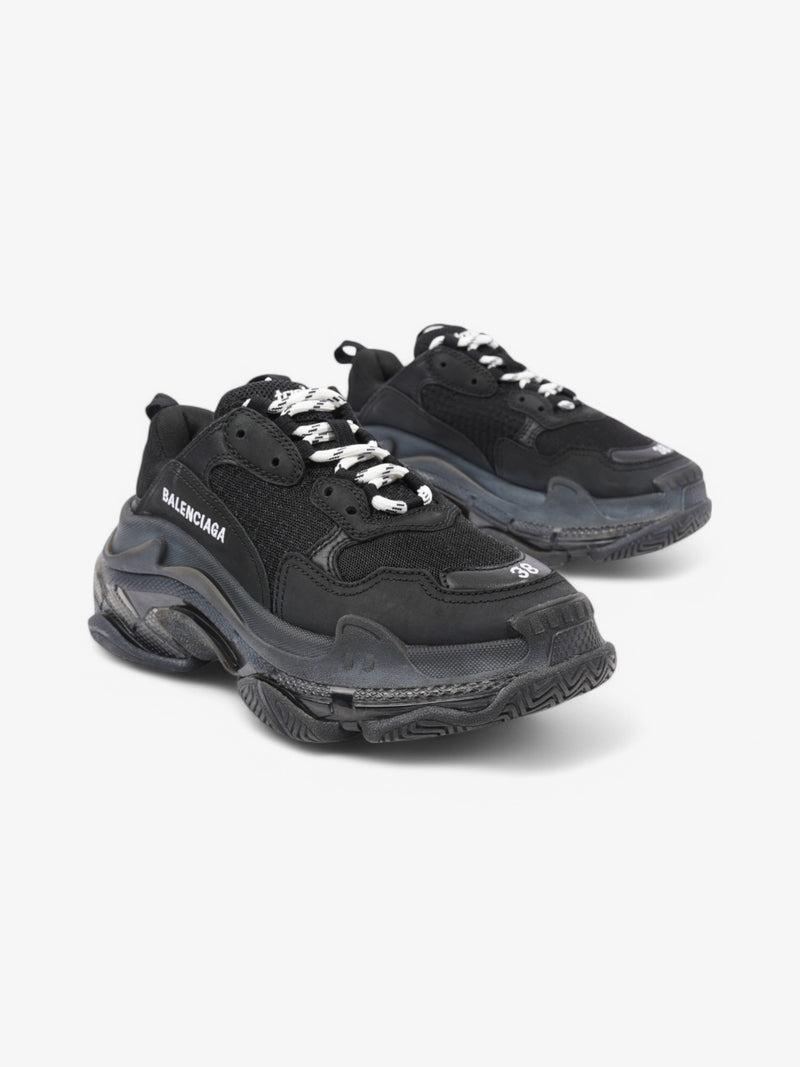  Balenciaga Triple S Clear Sole Black / White Mesh EU 38 UK 5