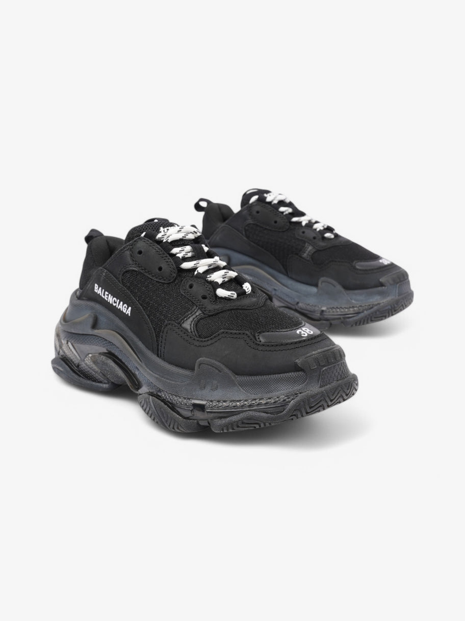 Balenciaga Triple S Clear Sole Black / White Mesh EU 38 UK 5 Image 2