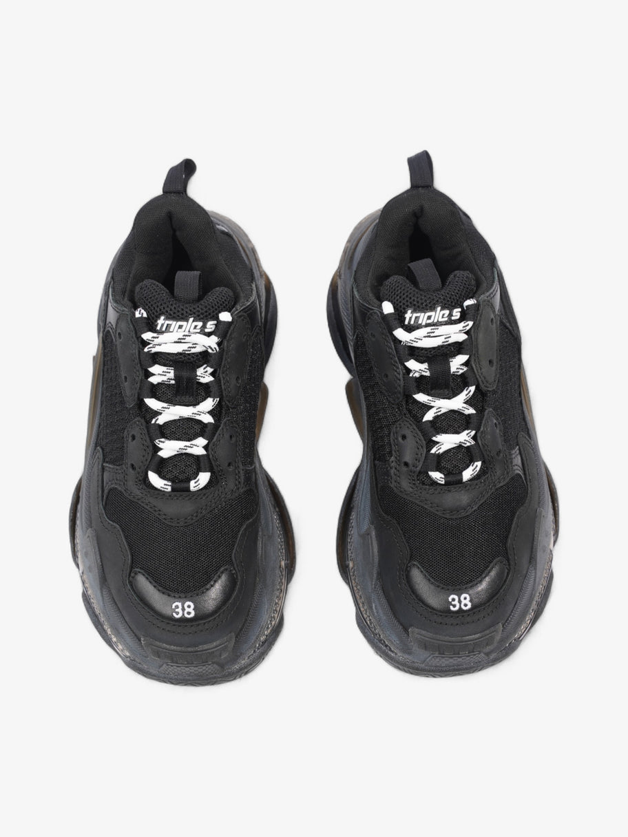 Balenciaga Triple S Clear Sole Black / White Mesh EU 38 UK 5 Image 8