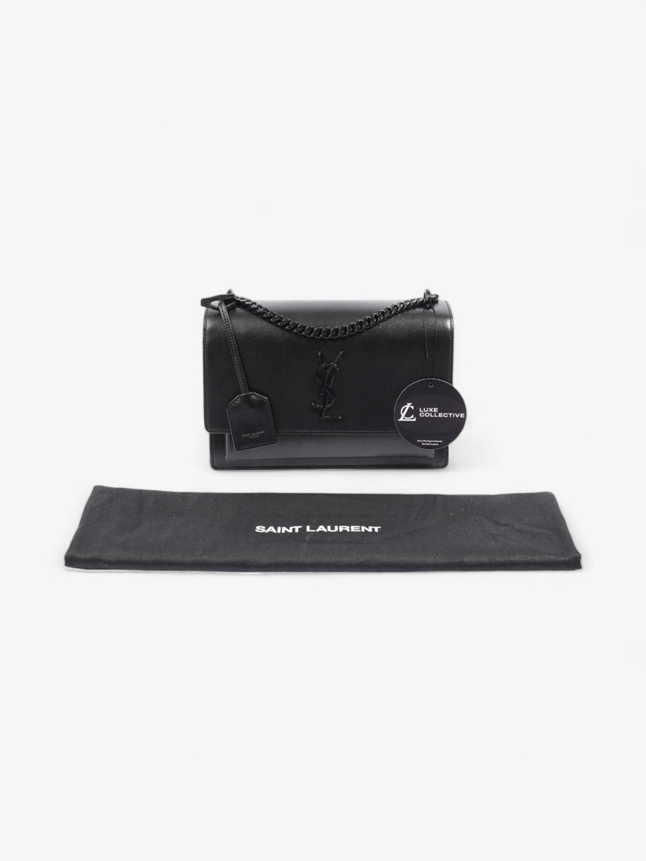 Saint Laurent Sunset Black Calfskin Leather Medium Image 8