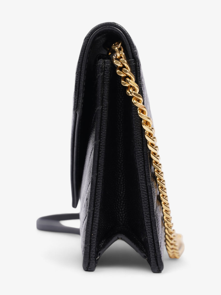 Saint Laurent Cassandre Envelope Chain Wallet Black Calfskin Leather Image 3