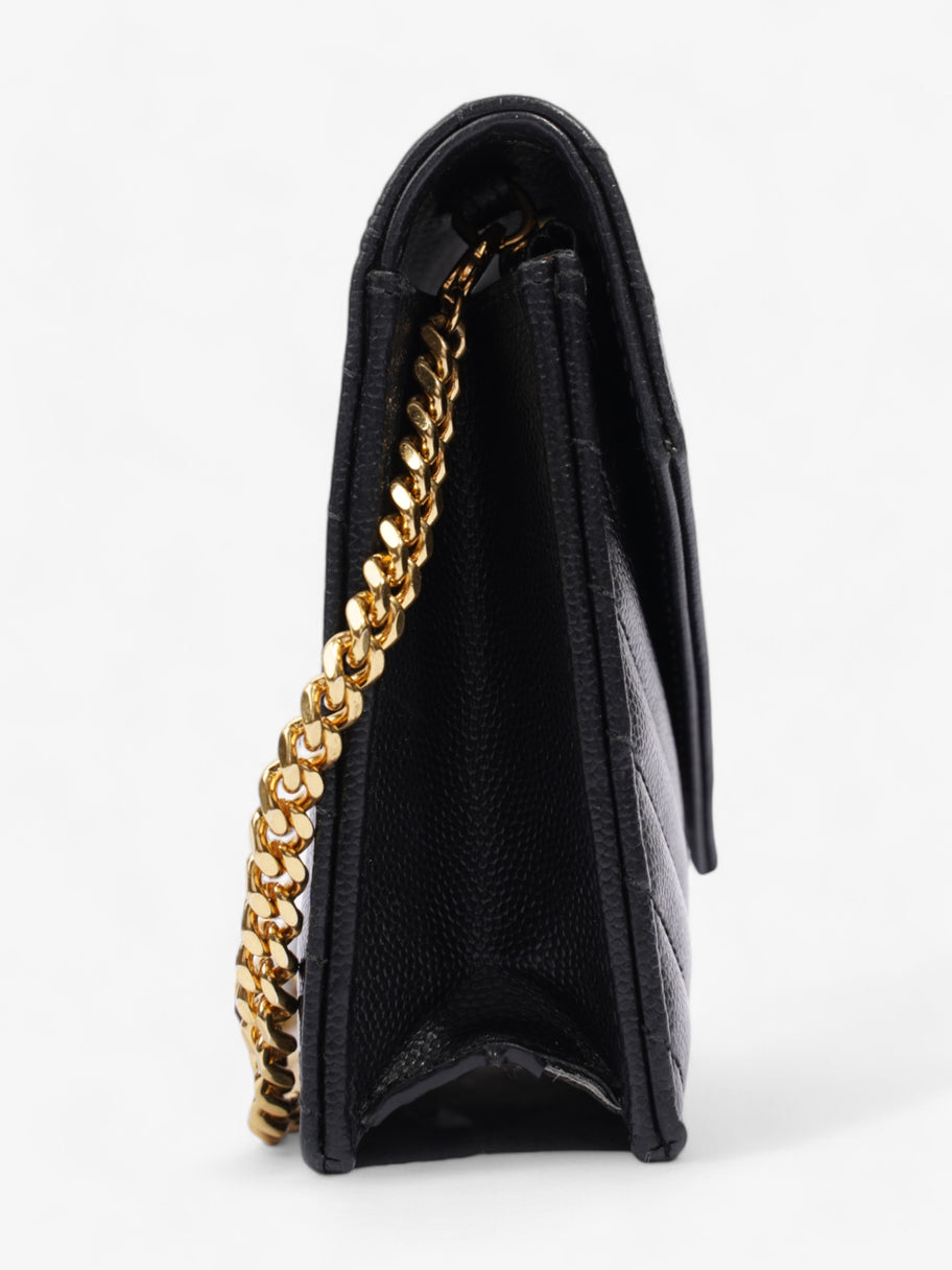 Saint Laurent Cassandre Envelope Chain Wallet Black Calfskin Leather Image 5