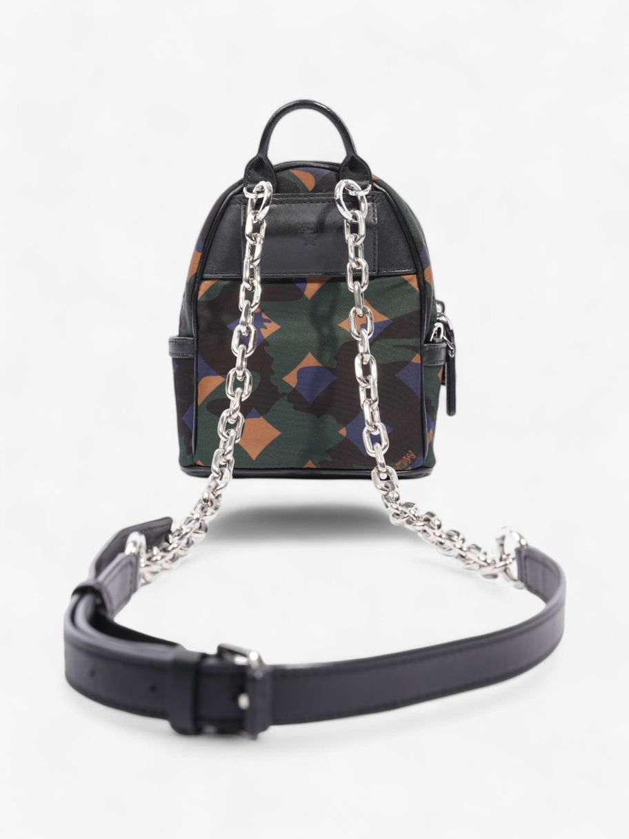 MCM Crystal Backpack Multicoloured / Black Canvas Mini Image 4