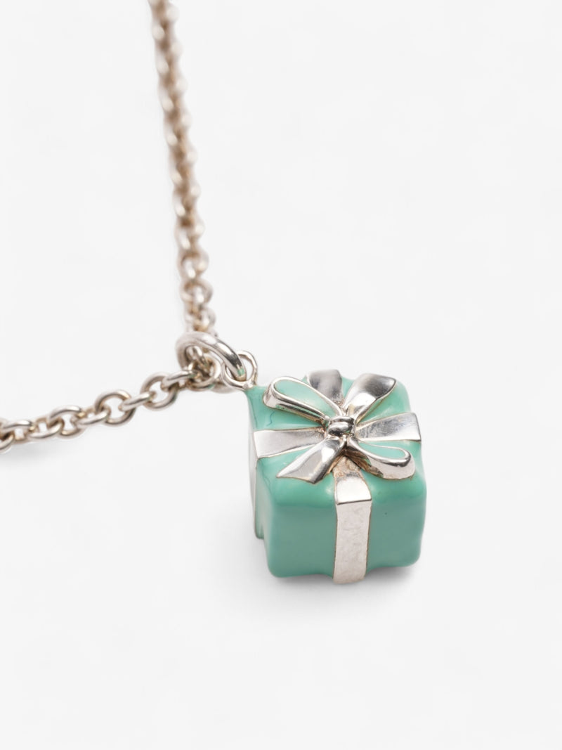  Tiffany and Co Blue Box Pendant Necklace Tiffany Blue / Silver Silver Sterling