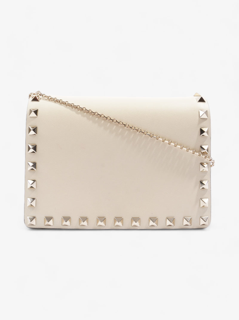  Valentino Rockstud Chain Bag Ivory Leather