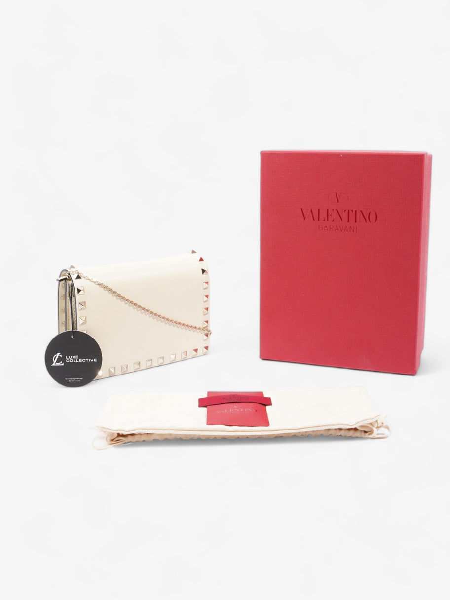 Valentino Rockstud Chain Bag Ivory Leather Image 9