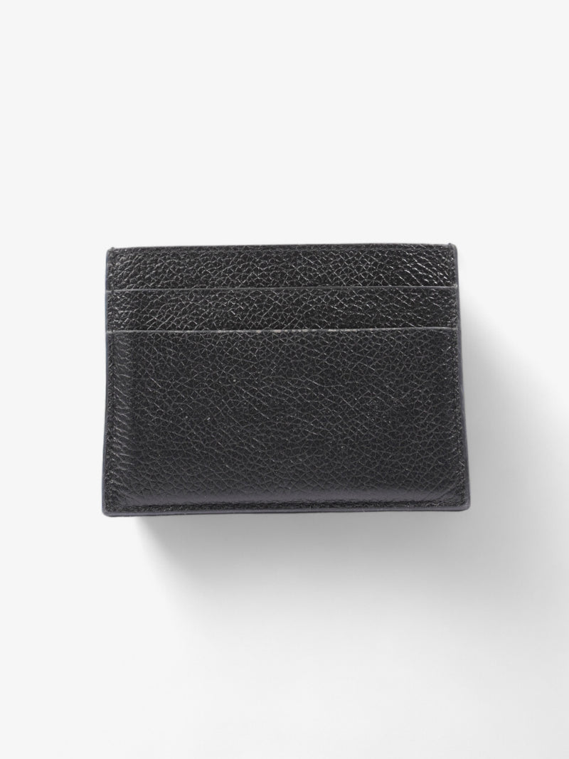  Balenciaga Logo Card Holder Black / White Leather