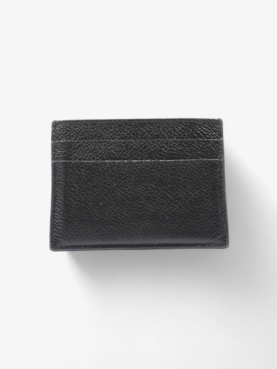 Balenciaga Logo Card Holder Black / White Leather Image 2