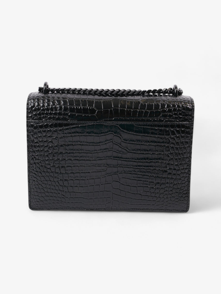 Saint Laurent Sunset Black Embossed Leather Medium Image 4