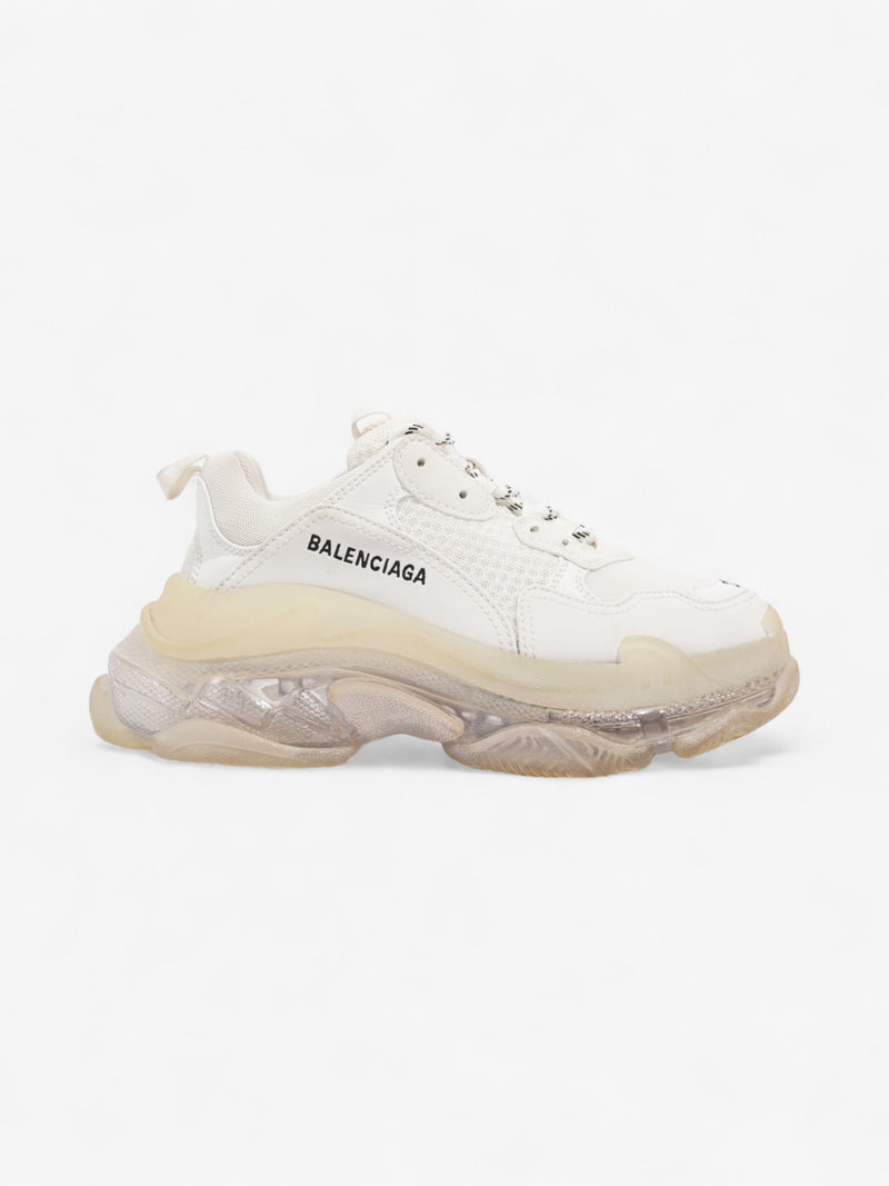  Balenciaga Triple S Clear Sole White / Black Mesh EU 38 UK 5