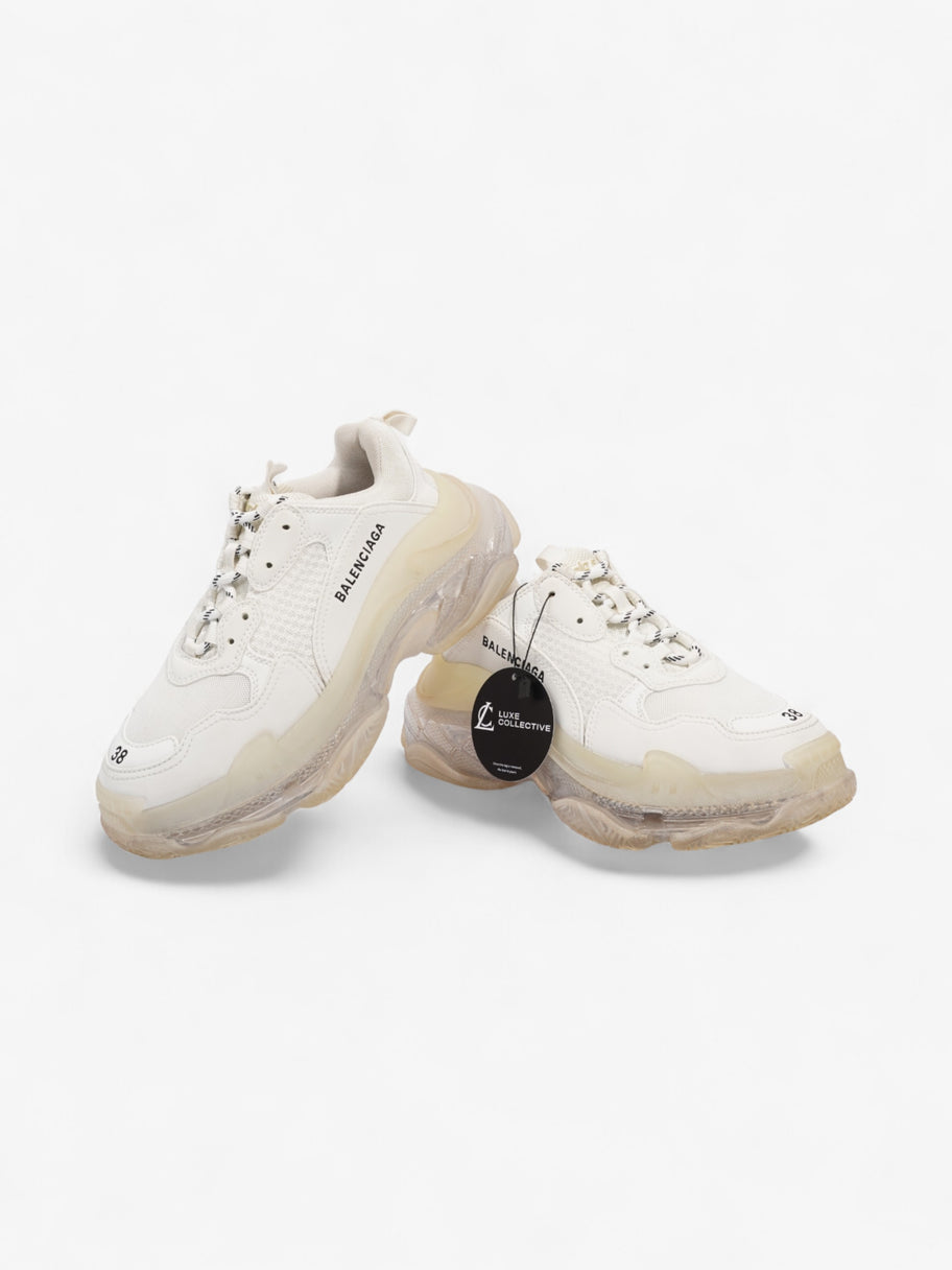 Balenciaga Triple S Clear Sole White / Black Mesh EU 38 UK 5 Image 10