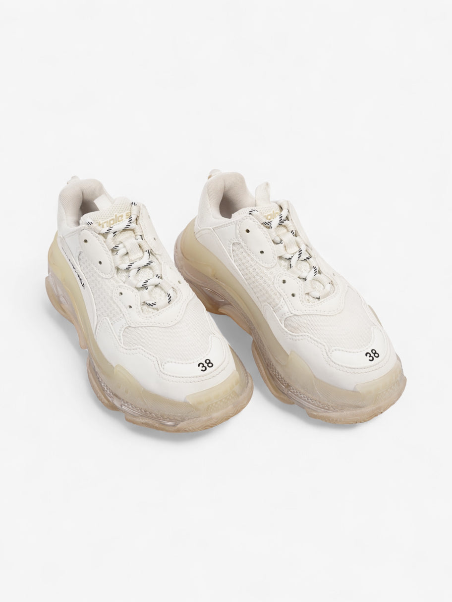 Balenciaga Triple S Clear Sole White / Black Mesh EU 38 UK 5 Image 8