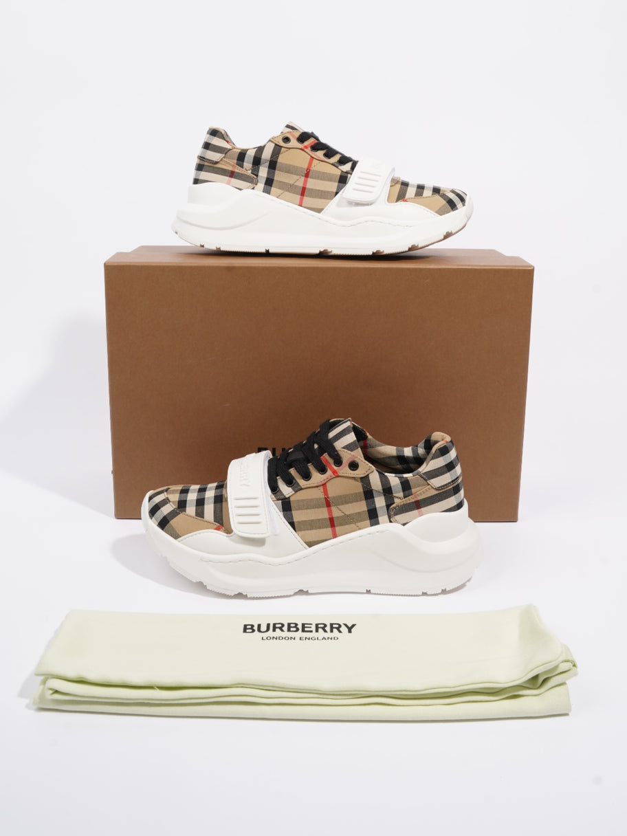 Burberry Regis sneakers Check / White Canvas EU 36 UK 3 Image 10