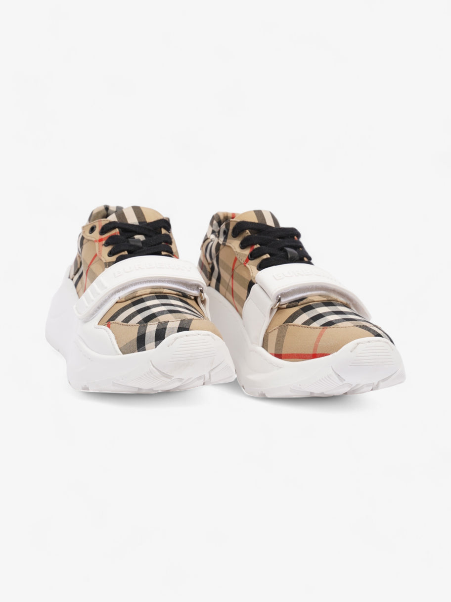 Burberry Regis sneakers Check / White Canvas EU 36 UK 3 Image 2