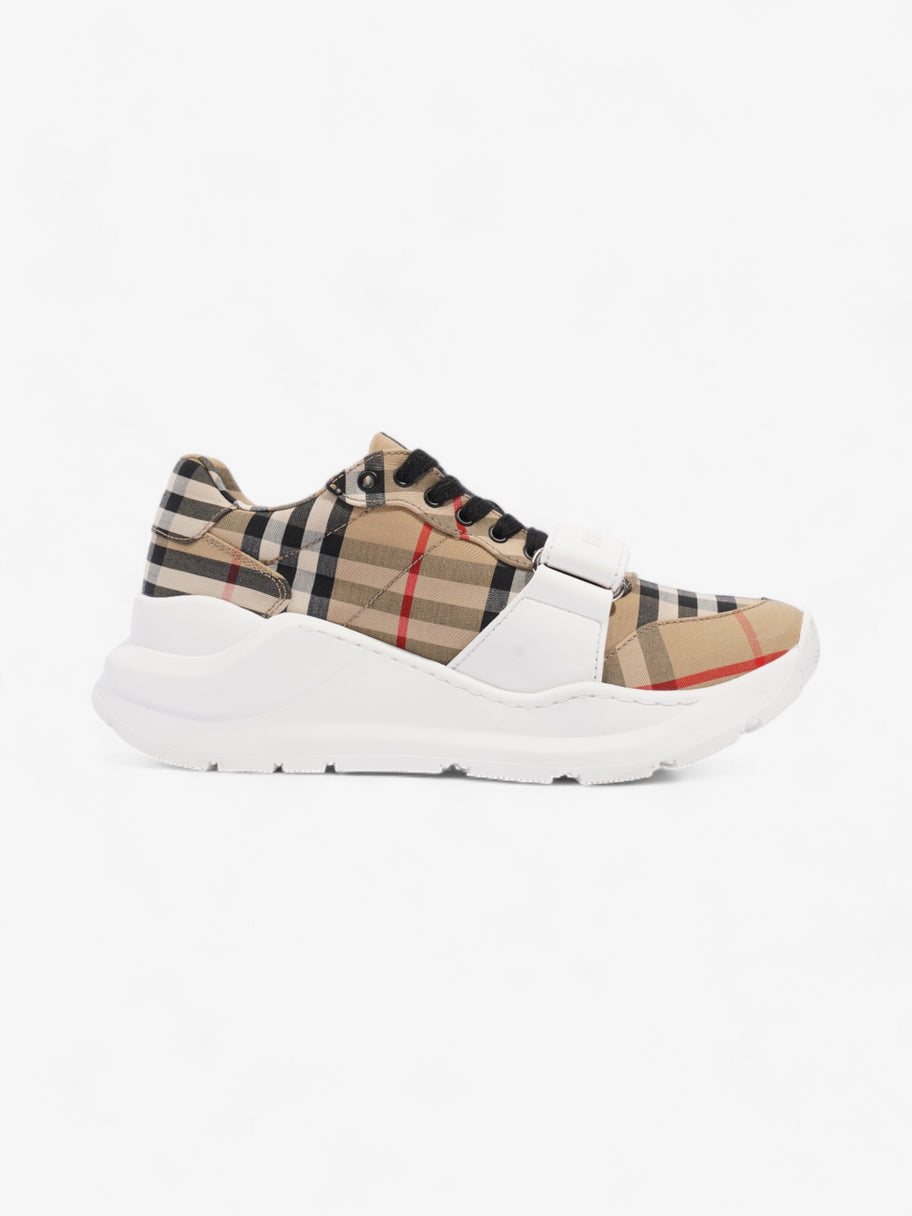 Burberry Regis sneakers Check / White Canvas EU 36 UK 3 Image 4