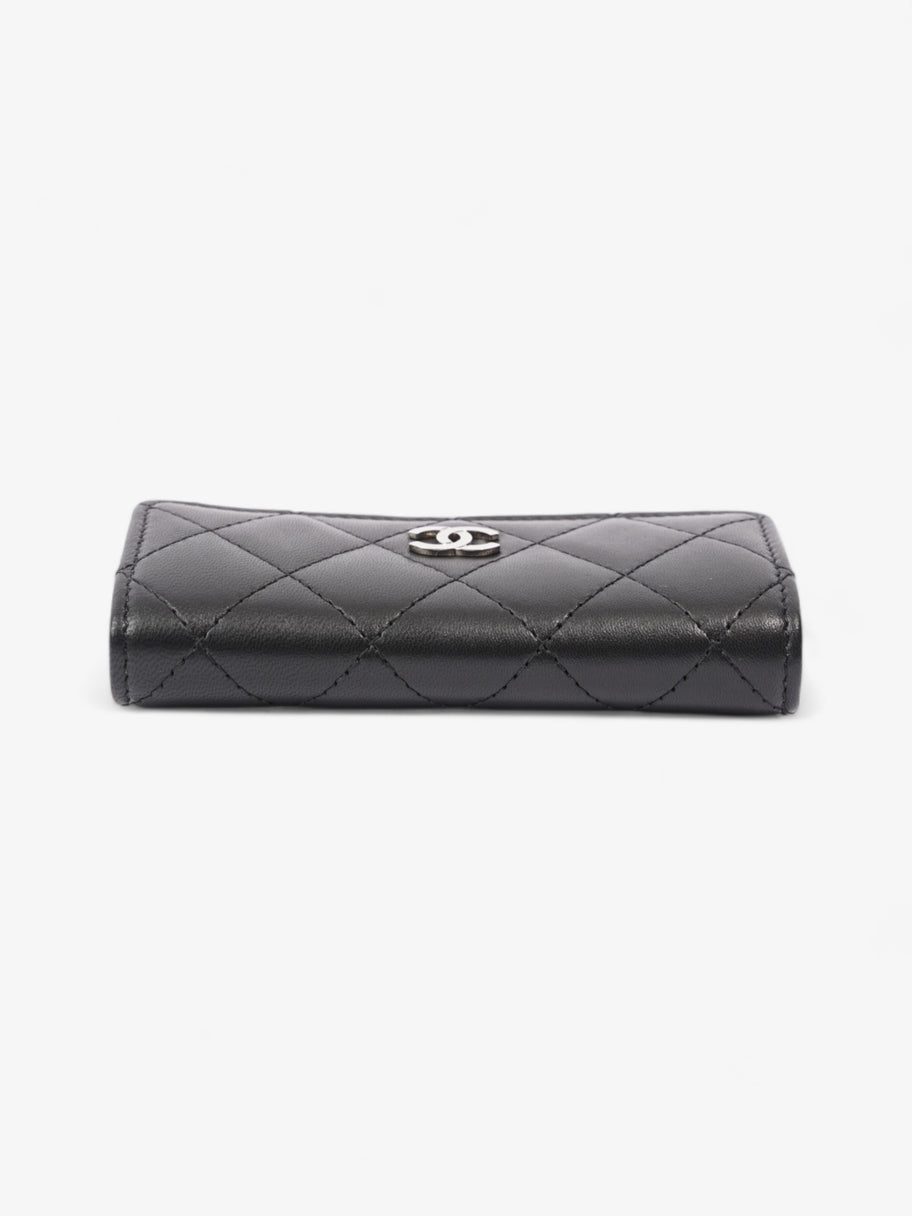 Chanel Interlocking CC Small Flap Card Holder Black Lambskin Leather Image 6