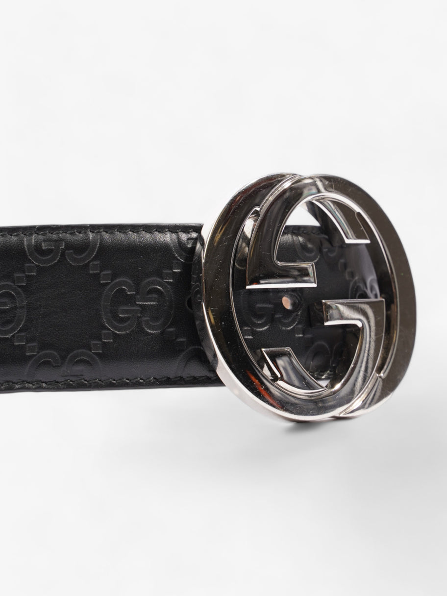 Gucci Blondie Wide Belt Black Leather 105cm / 42