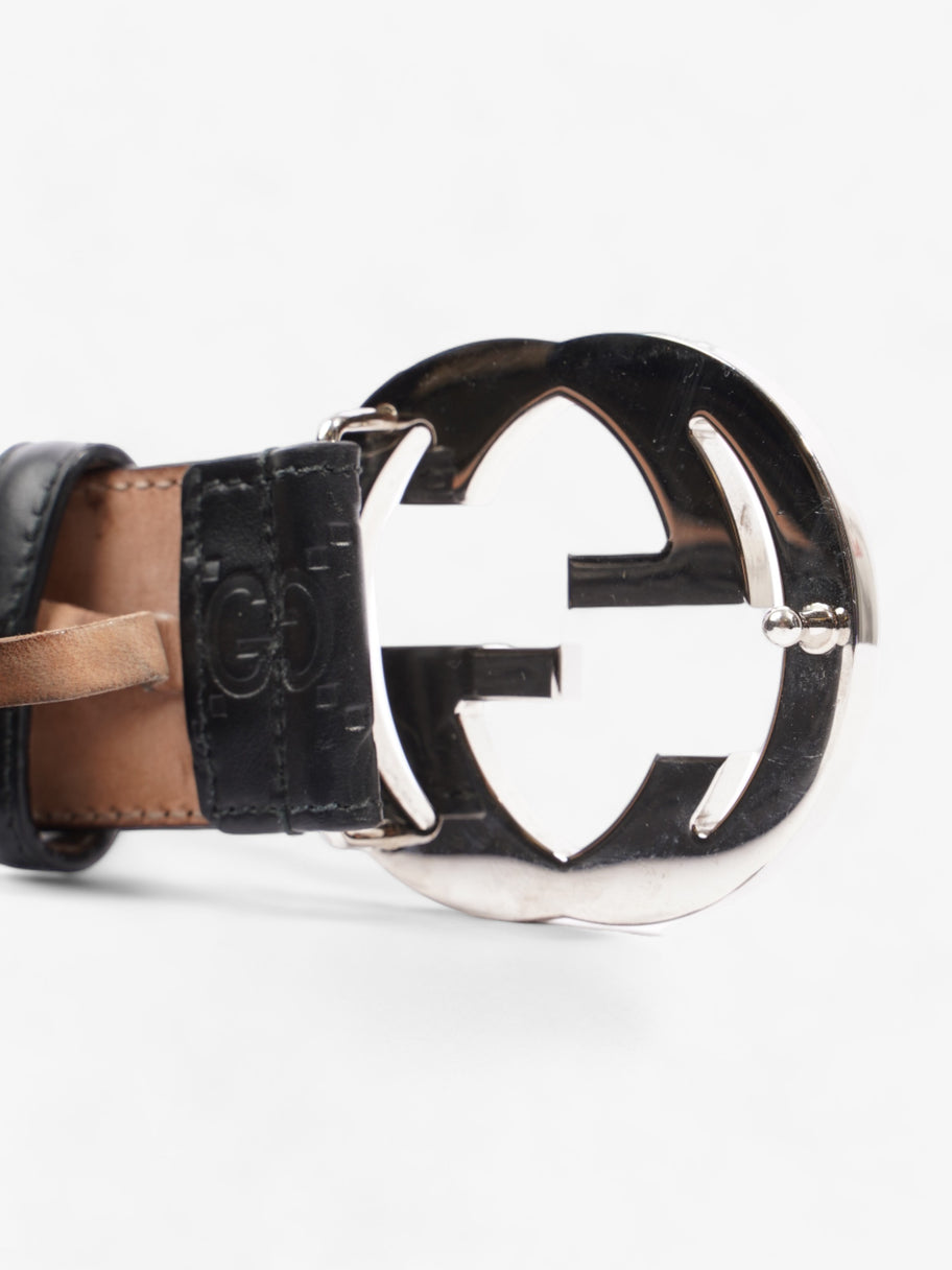 Gucci Blondie Wide Belt Black Leather 105cm / 42