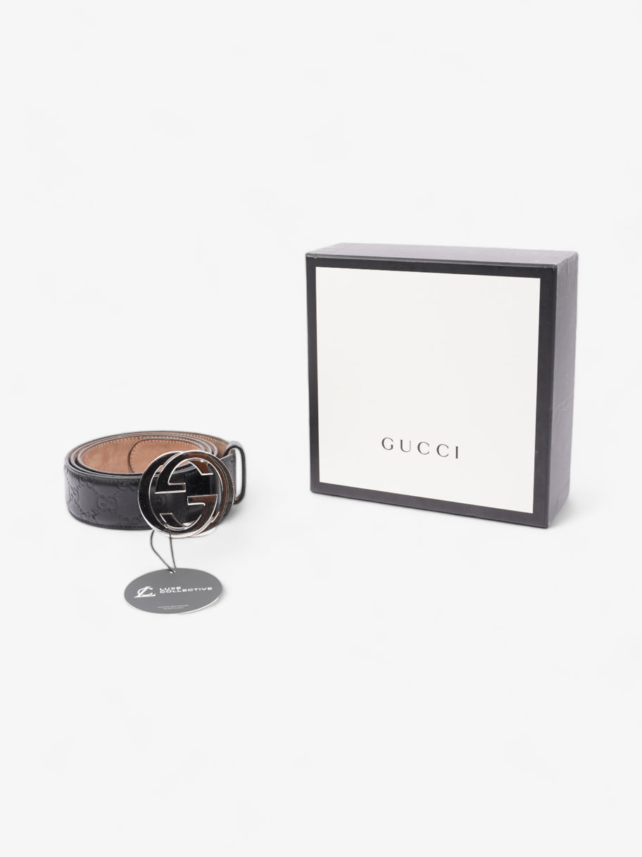 Gucci Blondie Wide Belt Black Leather 105cm / 42