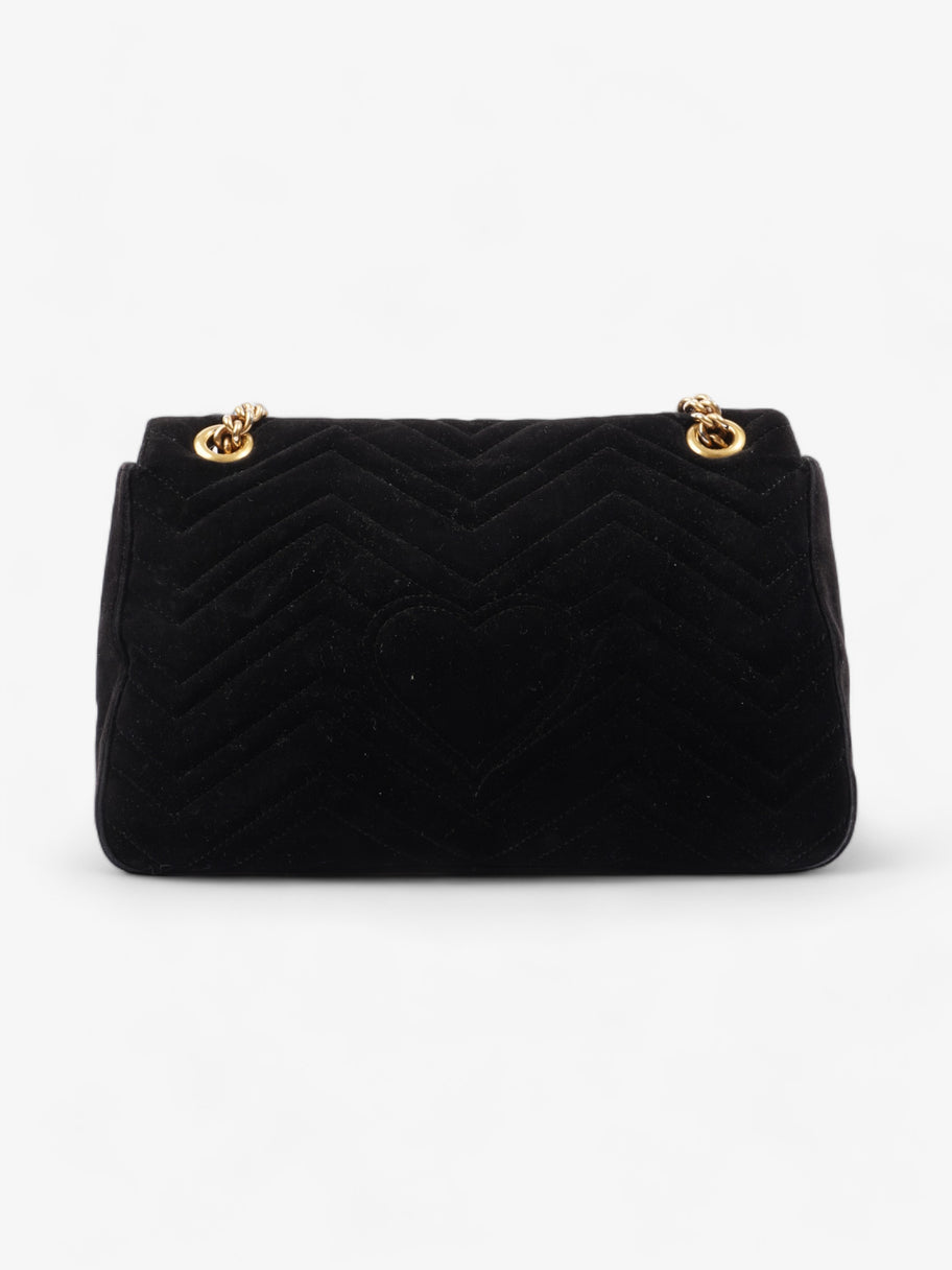 Gucci GG Marmont Flap Black Velvet Medium Image 4