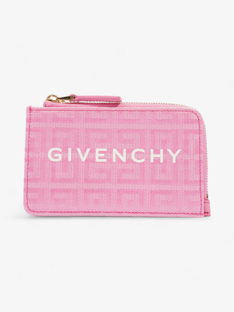  Givenchy Zipped Card Holder Pink Coated Canvas