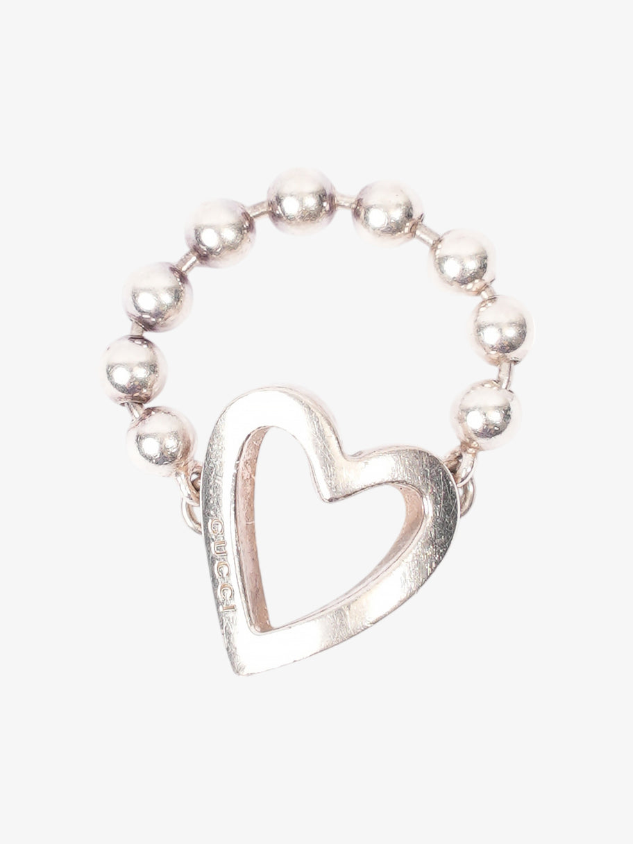 Gucci Heart Bead Ring Silver Silver Sterling 16 (Circumference - 56mm) Image 1