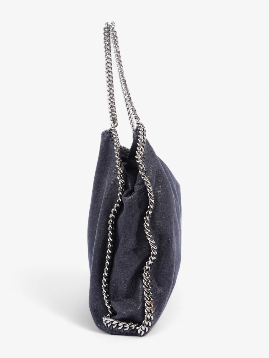 Falabella Bag Metallic Navy Blue Faux Leather Medium Image 3