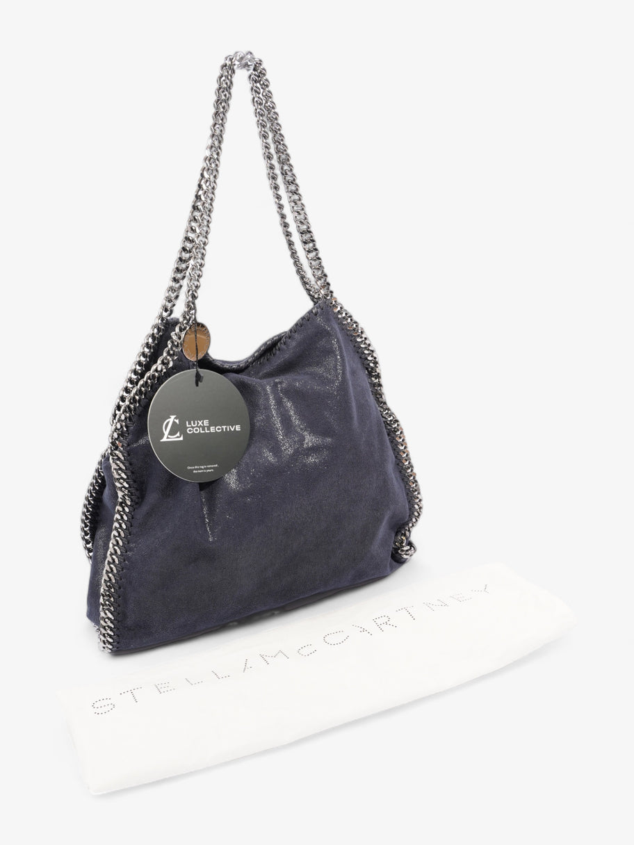 Falabella Bag Metallic Navy Blue Faux Leather Medium Image 8