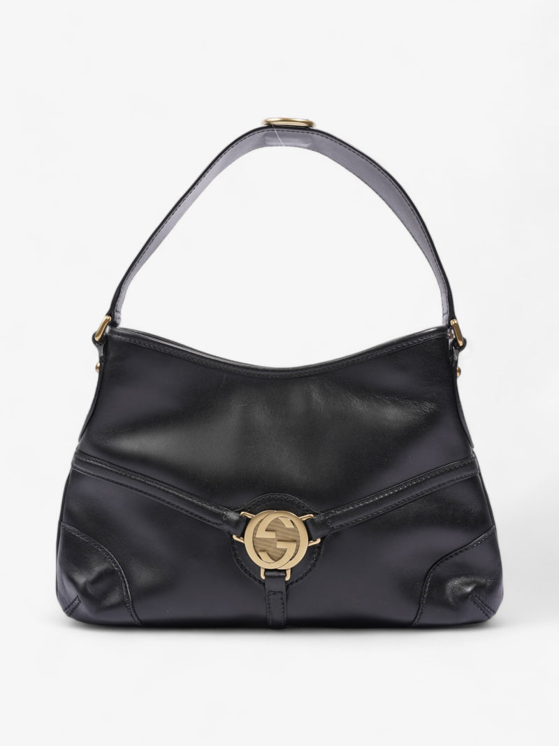  Gucci GG Reins Hobo Black Leather